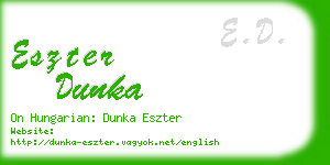 eszter dunka business card